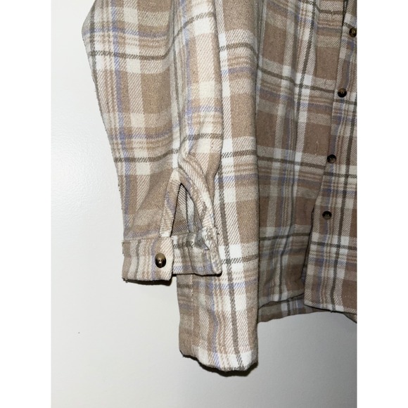 PRINCESS POLLY Mila Oversized Flannel Button Down Jacket Long Sleeve Shacket - Picture 6 of 12